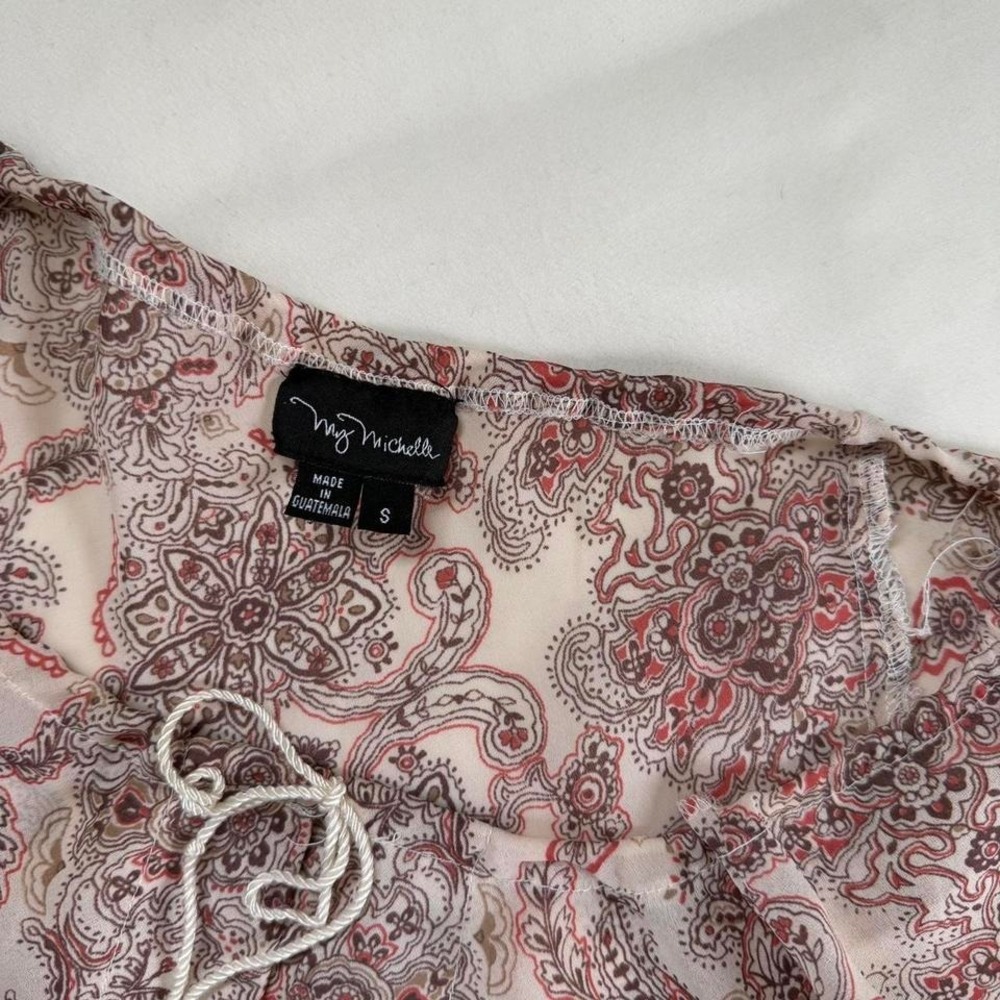 Y2K my michelle red paisley top size small - Picture 5 of 6